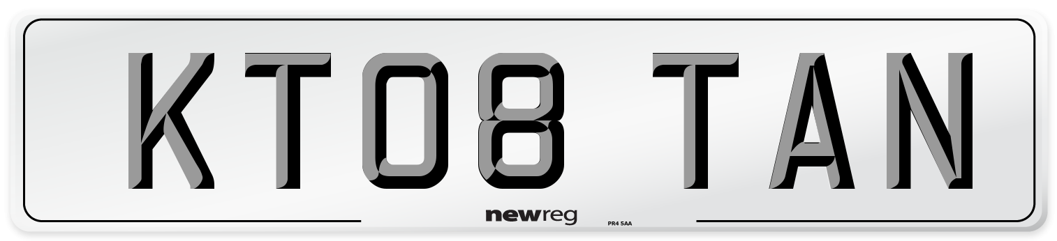 KT08 TAN Number Plate from New Reg